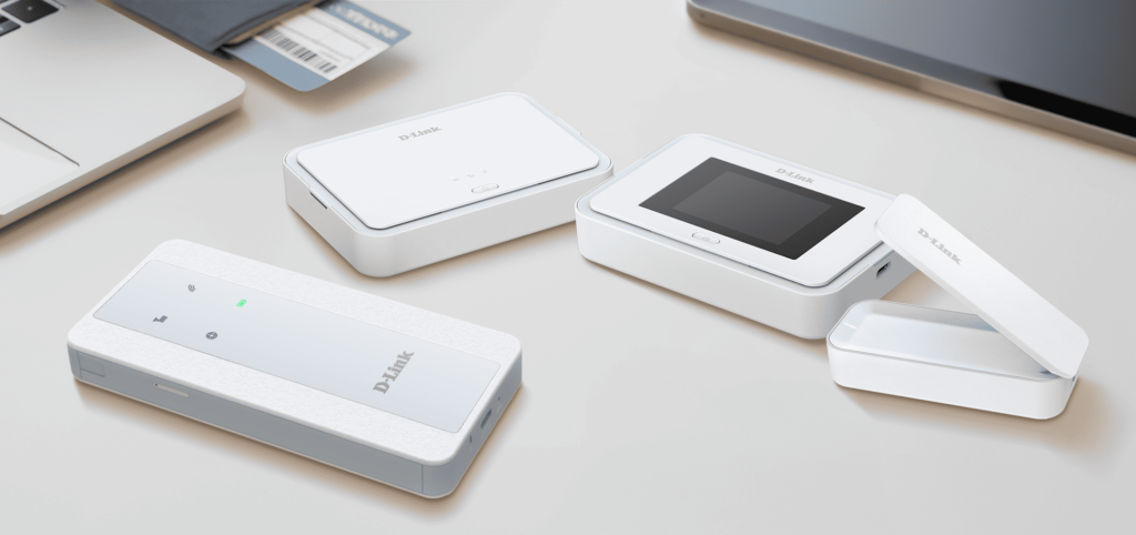 (Image: The D-Link D501 5G NR USB Adapter, highlighting its compact size and foldable antenna design.)